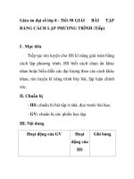 Giáo án đại số lớp 8 - Tiết 50 GIẢI BÀI TẬP BẰNG CÁCH LẬP PHƯƠNGTRÌNH pot