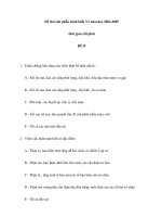 Đề thi Giải phẫu bệnh khối Y3 năm học 2004-2005 doc