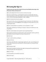 ĐỀ CƯƠNG BÀI TẬP C++ pdf
