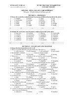 KÌ THI CHỌN HỌC SINH GIỎI TỈNH NĂM HỌC 2010-2011 MÔN THI: TIẾNG ANH LỚP 12 pot