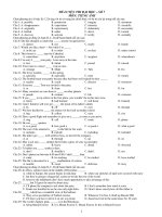 ĐỀ LUYỆN THI ĐẠI HỌC – SỐ 7 MÔN: TIẾNG ANH docx