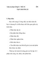 Giáo án đại số lớp 8 - Tiết 33: ÔN TẬP CHƯƠNG II docx