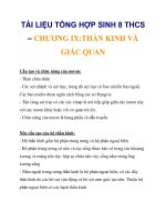 TÀI LIỆU TỔNG HỢP SINH 8 THCS – CHƯƠNG IX:THẦN KINH VÀ GIÁC QUAN_1 pps