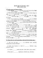 ĐỀ ÔN THI TN NĂM 2011 – ĐỀ 8 MÔN: TIẾNG ANH ppt