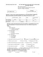 KỲ THI CHỌN HỌC SINH GIỎI LỚP 12 TOÀN TỈNH NĂM HỌC 2010-2011 Môn: Tiếng Anh pot