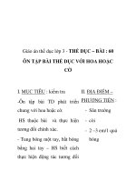 Giáo án thể dục lớp 3 – BÀI : 60 ÔN TẬP BÀI THỂ DỤC VỚI HOA HOẶC CỜ pps
