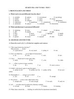 ĐỀ KIỂM TRA ANH VĂN HKI – TEST 5 ppt