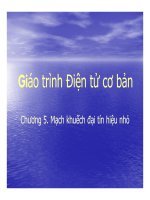 Điện tử cơ bản : Mạch khuếch đại tín hiệu nhỏ part 1 pdf