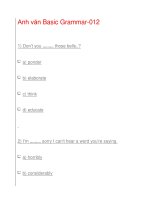 Anh văn Basic Grammar-012 ppt