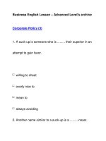 Business English Lesson – Advanced Level''''s archiveCorporate Policy (3) ppsx