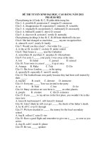 ĐÊ THI TUYEN SINH ĐẠI HỌC, CAO ĐẲNG NĂM 2011 (Mã đề thi 002) docx