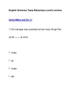 English Grammar Tests-Elementary Level''''s archiveUsing Make and Do (1) potx