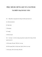 PHỤC HỒI DI CHỨNG LIỆT NỬA NGƯỜI DO TAI BIẾN MẠCH MÁU NÃO potx