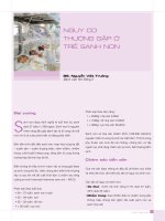 NGUY CÔ THƯỜNG GẶP Ở TRẺ SANH NON pot