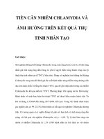 TIỀN CĂN NHIỄM CHLAMYDIA VÀ ẢNH HƯỞNG TRÊN KẾT QUẢ THỤ TINH NHÂN TẠO pps