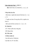 Giáo trình đại số lớp 7 - Tiết 33 : Bài 7: ĐỒ THỊ CỦA HÀM SỐ potx