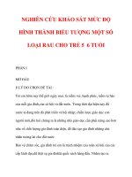 NGHIÊN CỨU KHẢO SÁT MỨC ĐỘ HÌNH THÀNH BIỂU TƯỢNG MỘT SỐ LOẠI RAU CHO TRẺ 5 6 TUỔI doc