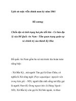 Lịch sử cuộc viễn chinh nam kỳ năm 1861 - Đề cương: Chiến địa và tình trạng hai phe đối thủ doc