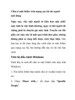 Chia sẻ một folder trên mạng cục bộ cho người mới dùng Ngày nay, việc một ppt