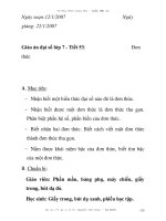 Giáo án đại số lớp 7 - Tiết 53: Đơn thức ppt