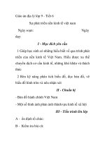 Giáo án địa lý lớp 9 - Tiết 6 Sự phát triển nền kinh tế việt nam Ngày soạn: potx