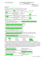 ĐỀ THI HỌC KỲ II NĂM HỌC 2010 - 2011 MÔN: Tiếng Anh 12 - TRƯỜNG THPT MỸ ĐỨC A( Mã đề thi 634) ppsx