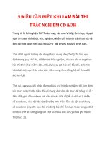 6 ĐIỀU CẦN BIẾT KHI LÀM BÀI THI TRẮC NGHIỆM CD &DH pdf