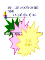Bài giảng hệ điều hành : LIÊN LẠC GIỮA CÁC TIẾN TRÌNH & VẤN ĐỀ ĐỒNG BỘ HOÁ part 1 pptx