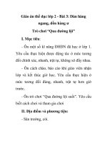 Giáo án thể dục lớp 2 - Bài 3: Dàn hàng ngang, dồn hàng ư Trò chơi “Qua đường lội” pot