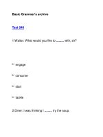 Basic Grammar''''s archiveTest 040 pps