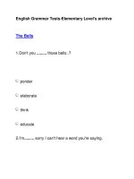 English Grammar Tests-Elementary Level''''s archiveThe Bells potx