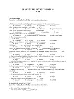 ĐỀ LUYỆN THI THỬ TỐT NGHIỆP LỚP 12 - ĐỀ 14 pptx