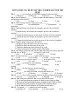 TUYỂN CHỌN CÁC ĐỀ ÔN TÂP TRẮC NGHIỆM BÁO TUỔI TRẺ ĐỀ 05 pot