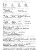 KIỂM TRA ANH VĂN HKII – ĐỀ A ppt