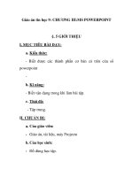 Giáo án tin học 9: CHƯƠNG III:MS POWERPOINT§. 5 GIỚI THIỆU doc