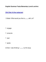 English Grammar Tests-Elementary Level''''s archiveChit Chat: At the restaurant ppt