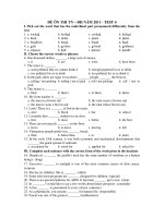 ĐỀ ÔN THI TN – ĐH NĂM 2011 - TEST 4 ppt