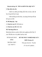 Giáo án tin học 10 - Tiết 36: KIỂM TRA HỌC KỲ I ppsx