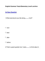 English Grammar Tests-Elementary Level''''s archiveAn Easy Question pdf
