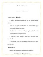 Giáo án chương trình mới: Lớp Chồi Sự cần thiết của nước pdf