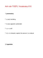 Anh văn TOEFL Vocabulary-010 potx
