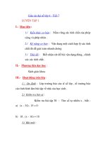 Giáo án đại số lớp 6 - Tiết 7 LUYỆN TẬP pptx