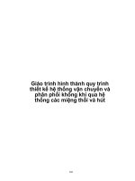 Giáo trình hình thành quy trình thiết kế hệ thống vận chuyển và phân phối không khí qua hệ thống các miệng thổi và hút p1 pptx