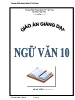 Giáo án ngữ văn lớp 10 học kỳ 1 chuẩn
