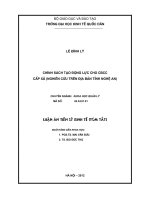 tóm tắt  chính sách tạo động lực cho cán bộ công chức cấp xã (nghiên cứu trên địa bàn tỉnh nghệ an)