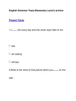 English Grammar Tests-Elementary Level''''s archivePresent Tense pdf