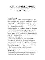 BỆNH VIÊM KHỚP DẠNG THẤP (VKDT) ppt