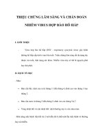 TRIỆU CHỨNG LÂM SÀNG VÀ CHẨN ĐOÁN NHIỄM VIRUS HỢP BÀO HÔ HẤP doc