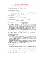 Trường THPT Vĩnh Viễn GỢI Ý ÐỀ THI TUYỂN SINH ĐẠI HỌC KHỐI A NĂM 2011 Môn thi : TOÁN potx