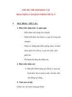 Giáo án chương trình đổi mới CHỦ ĐỀ: THẾ GIỚI ĐỘNG VẬT HOẠT ĐỘNG: LÀM QUEN NHÓM CHỮ M, N pptx